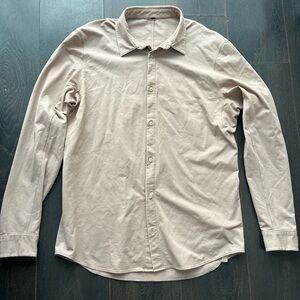 lululemon athletica Light Beige Casual Button Down Shirt